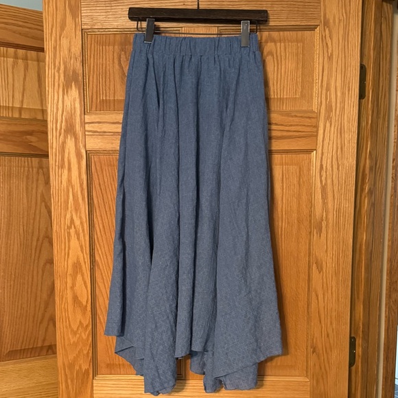 Blue Cloth Midi Skirt - Picture 3 of 7